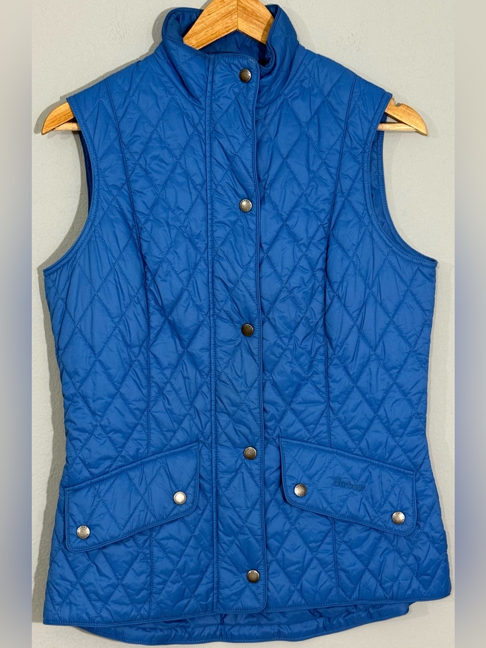 Barbour Flyweight Calvary Gilet Blue 8 Quilted Equestrian Riding Vest